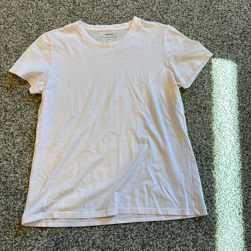 Vince Pale Pink Tee. Never Worn.